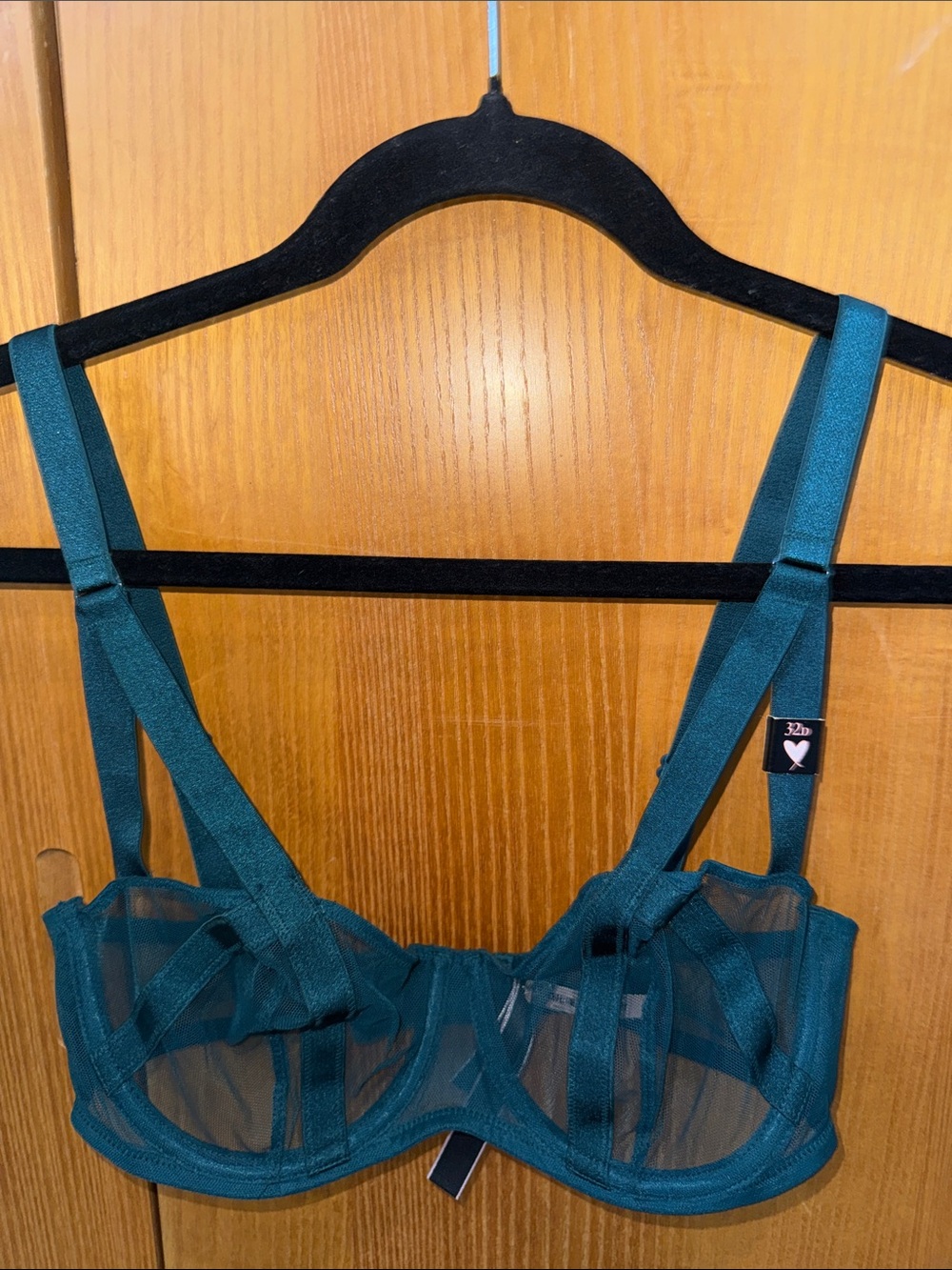 Victoria's Secret Emerald Sheer Underwire Bra